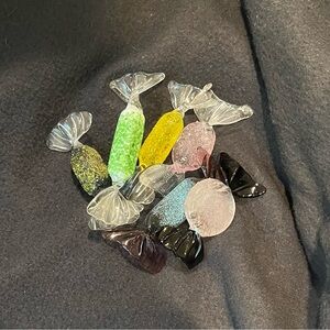 Colorful Murano-style Textured Glass Candy Decor